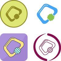 Carabiner Icon Design vector