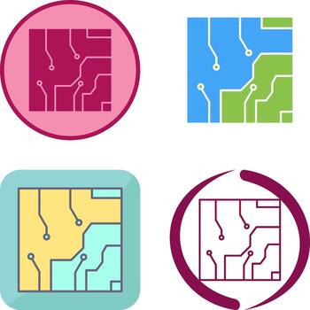 Electrical circuit Icon Design vector