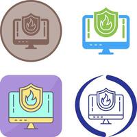 Firewall Icon Design vector