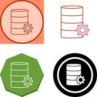 Unique Database Management Icon Design vector