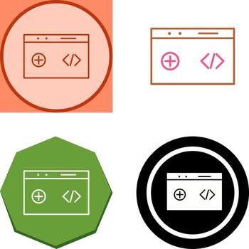 Unique Clean Code Icon Design vector