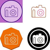 Unique DSLR Camera Icon Design vector