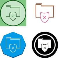 Vulnerable Folder Icon Design vector