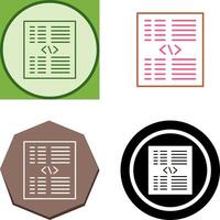 Piece of Code Icon Design vector