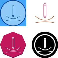 Draw Curve Icon Design vector