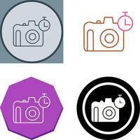 Unique Timer on Camera Icon Design vector