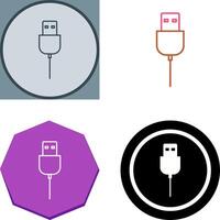 Unique USB Cable Icon Design vector