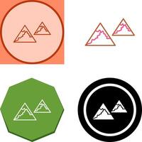 Unique Mountains Icon Design vector