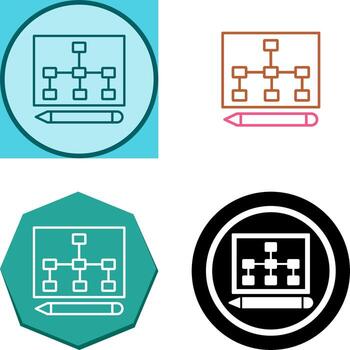 dibujar jerarquía icono diseño vector