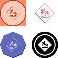 Danger of Slipping Icon Design vector