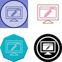 Edit Webpage Icon Design vector