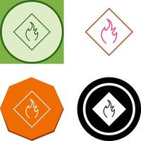 peligro de fuego icono diseño vector