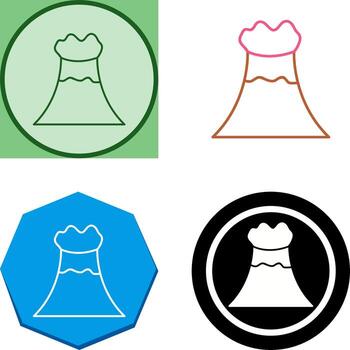 diseño de icono de volcán vector
