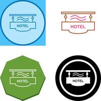 hotel firmar icono diseño vector