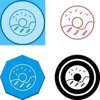 Cream Doughnut Icon Design vector