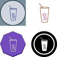 Iced Coffee Icon Design vector