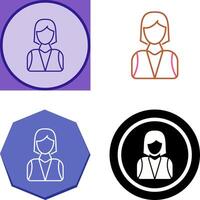 Elegant Lady Icon Design vector