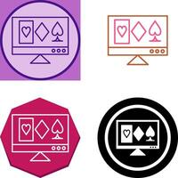 Online Gambling Icon Design vector