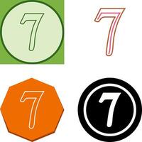 Number Seven Icon Design vector