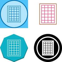 Table of Rates Icon Design vector