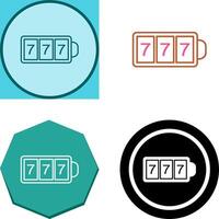 Slot Machine with Sevens Icon Design vector