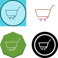 Unique Empty Cart Icon Design vector