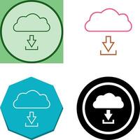 Unique Download from Cloud Icon Design vector