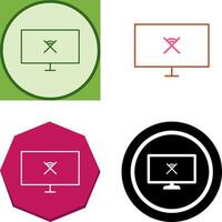 Unique Disconnected Network Icon Design vector