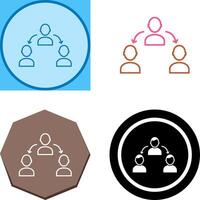 Unique Connected Profiles Icon Design vector