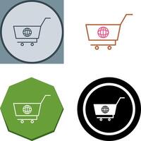 Unique Global Shopping Icon Design vector