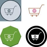 único global compras icono diseño vector