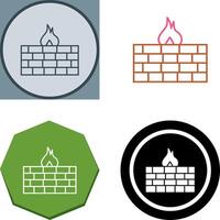 Unique Firewall Icon Design vector