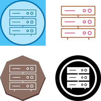 Unique Server Network Icon Design vector