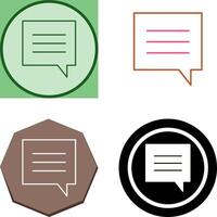 Unique Single Chat Bubble Icon Design vector