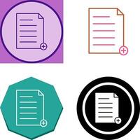 Unique Add File Icon Design vector