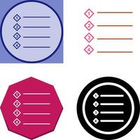 Unique Numbered list Icon Design vector