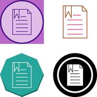 Unique Bookmarked Document Icon Design vector