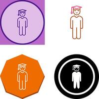 Unique Student Standing Icon Design vector