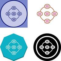 Unique Strategy Connsultation Icon Design vector