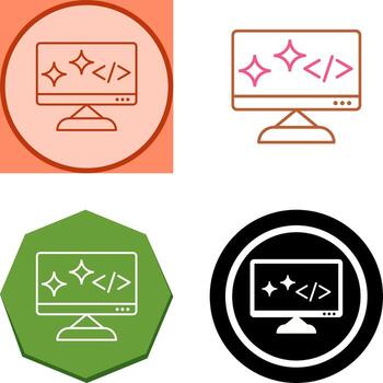 Unique Clean Code Icon Design vector