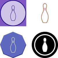 Unique Bowling Pin Icon Design vector