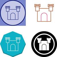 Unique Castle Icon Design vector