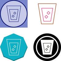 Unique White Russian Drink Icon Design vector