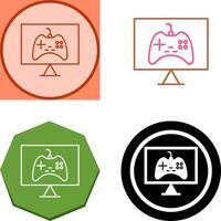 Unique Online Games Icon Design vector