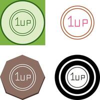 Unique 1UP Icon Design vector