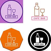 Unique Drinks Cafe Icon Design vector