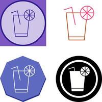 Unique Lemon Juice Icon Design vector