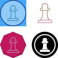 Unique Pawn Icon Design vector