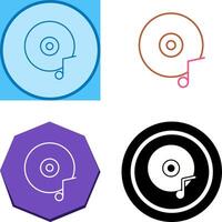 música discos compactos icono diseño vector