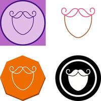 Beard and Moustache Icon Design vector